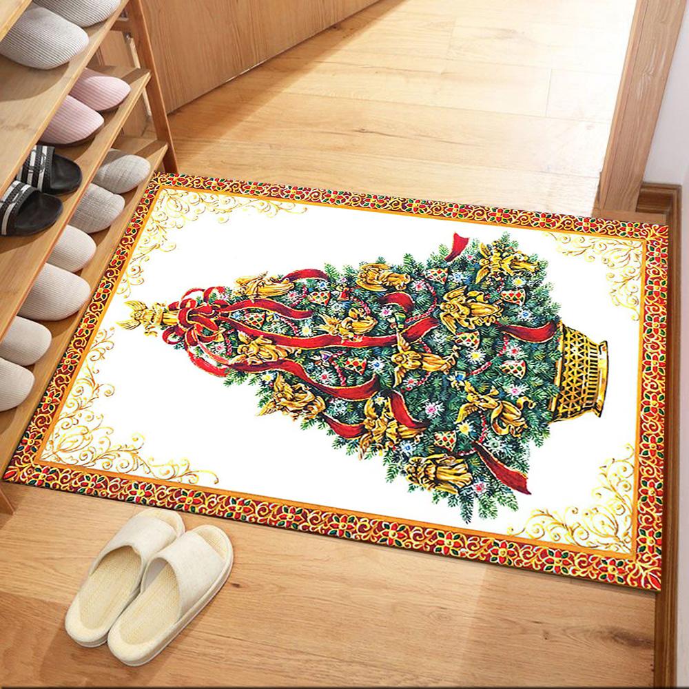 Christmas 79 Floor Rug Office Rug Suitable for Dining Room Foyer Kitchen Game Room Anti-slip Rug Decorate Offices