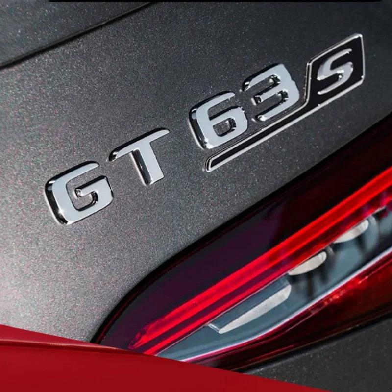Буквы-эмблемы S Badge Стайлинг 3D ABS Наклейка на задний багажник Серебристый Черный Красный Для Mercedes-Benz GT GTS GT63S GT43 GT50 GT53 GT63
