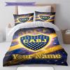 Boca Juniors Crest Custom Name Pattern Bedding Quilt Set Quilt Cover Pillowcase Home Birthday Gift(1 * duvet cover + 2 * pillowcase, without core)