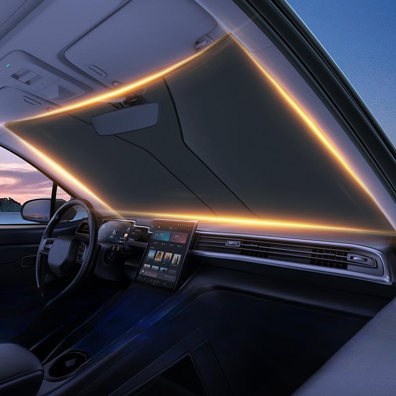 Автомобильные шторы для лета, охлаждающий УФ-светоотражающий автомобильный козырек от солнца на лобовом стекле, защита от солнца на переднем окне