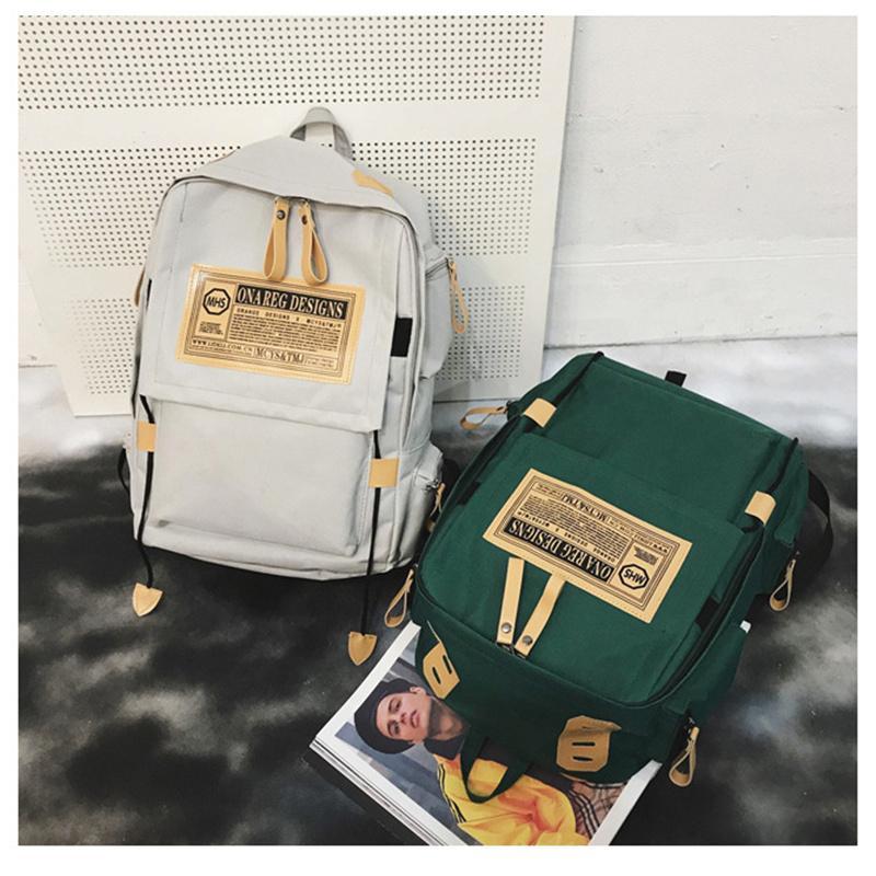 Рюкзак для средней школы, простой школьный рюкзак из хлопка и холста, прочная дорожная сумка для мальчиков и девочек