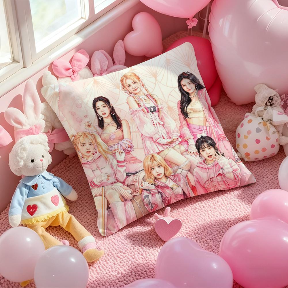 Kpop TTTTRIBE Cushion Cover Pattern Printed Pillowcase for Living Room Sofa Cushion Cover Bedroom Decor