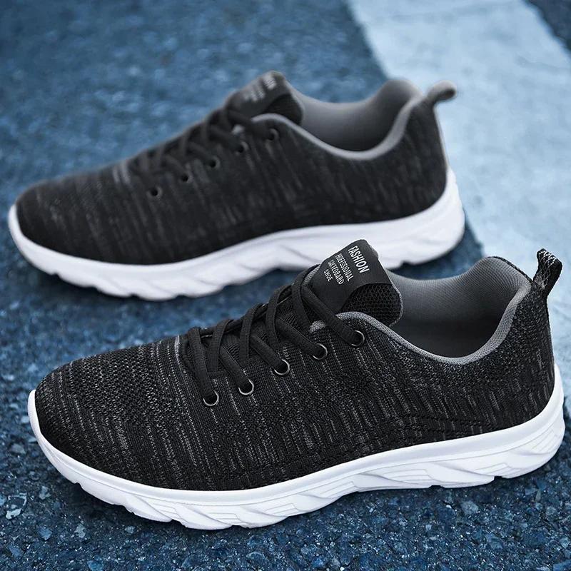 New Athletic Shoes for Men Shoes Sneakers Black Casual Men Mesh Sneakers Breathable Tennis Running Walking Gym Men Shoes