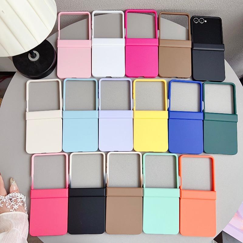 Candy Color Ultra Thin Skin Feel PC Hinge Protect Case for Samsung Galaxy Z Flip 8/7/6/5/4/3 Anti-Fingerprint Anti-drop Cover
