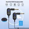 2.4G Wireless Guitar System Rechargeable Guitar Transmitter Receiver Set Dual Mode Switching 90-degree Rotatable Plug and Play
