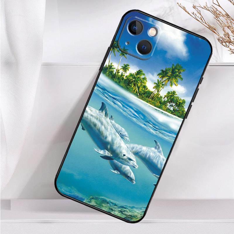 Чехол для телефона с изображением дельфина для iPhone 16 15 14 12 11 13 Pro Max 7 8 Plus X XR XS Max 13 12 Mini Cover
