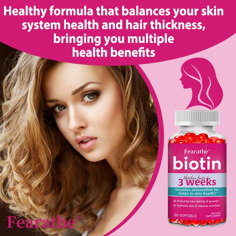 Biotin, astaxanthin Complex 120 Softgels Dietary Supplement