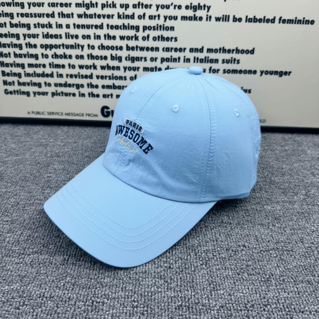 Dopamine quick-drying baseball cap women's spring and summer embroidery letter sunscreen cap showing a small face outdoor versatile casual cap
