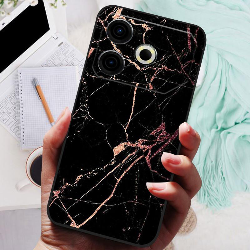 Для чехла Tecno Pova 6 Neo Pova6 Neo Роскошный телефон Силиконовая задняя крышка Для чехлов Tecno Pova 6 Neo Pova 6Neo Защитная оболочка Capas