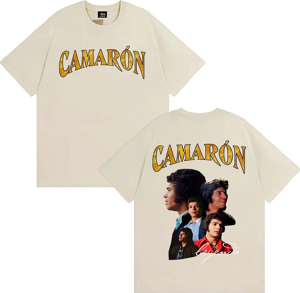 Rock Band Camarón De La Isla Album Merch T-shirts for Men Women Fashion Retro Short Sleeve T Shirt Oversized 100% Cotton T-shirt