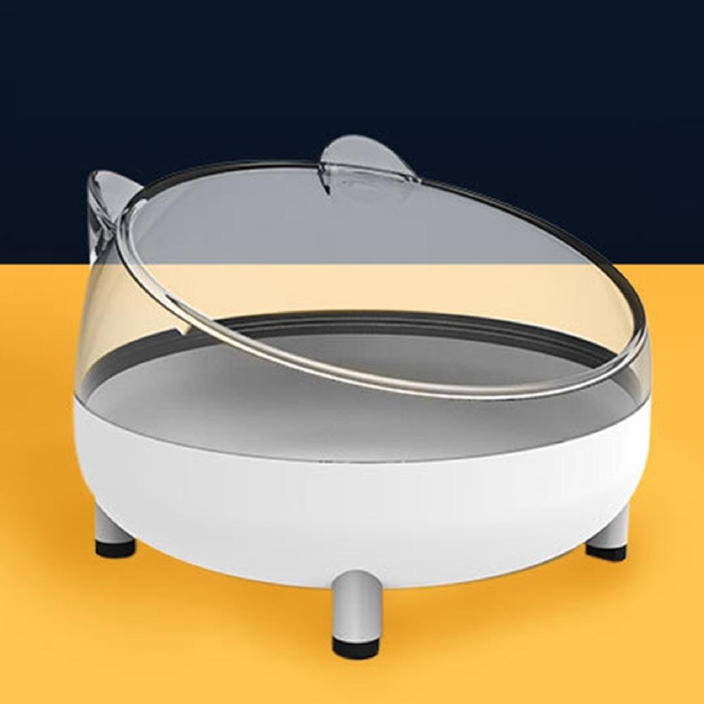 Round Shape Hamster Food Dish Smooth Surface Cat Food Bowl Dog Food Dish Cage Interior Use
