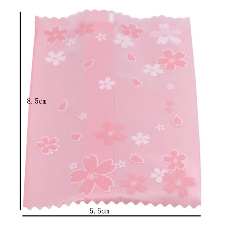 100Pcs Cherry Blossom Frosted Cookie Egg Yolk Cake Packaging Bag Sealed Cellophane Bags Biscuit Candy Baking Pouches