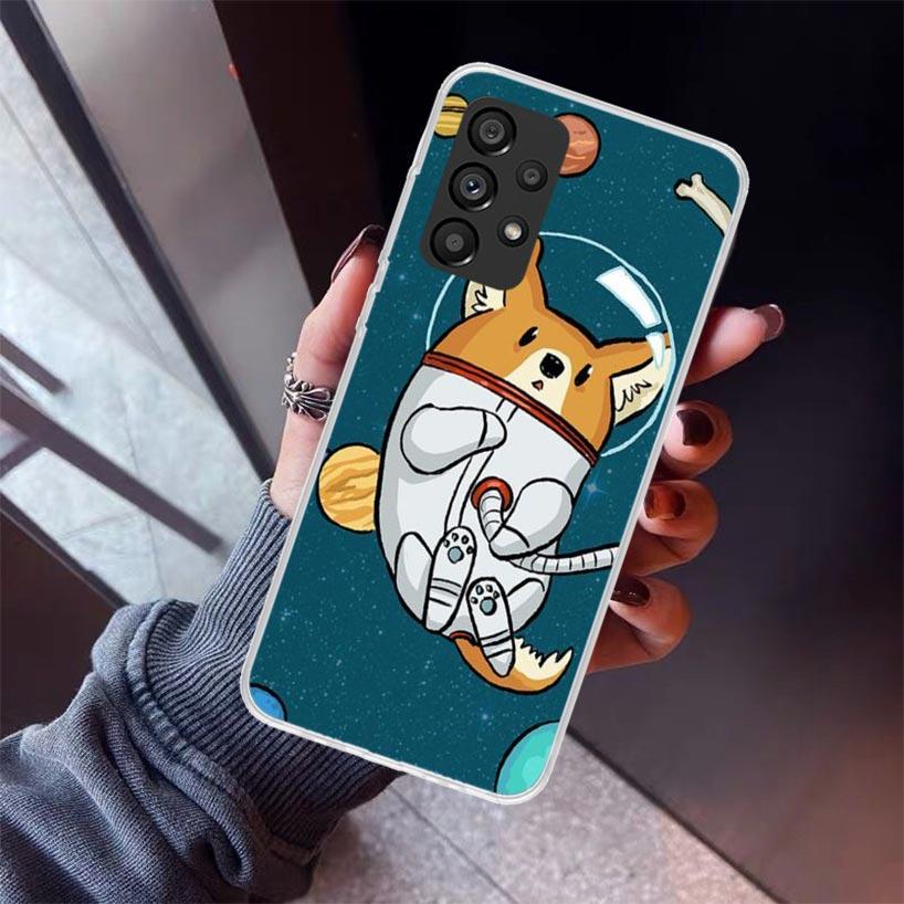 Cartoon Corgi Cute Dog Phone Case for Samsung Galaxy A15 A25 A35 A55 A14 A24 A34 A54 A13 A23 A33 A53 A12 A22 A32 A52 A05S A04S A
