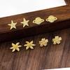 Вьетнамские серьги-пусеты в виде цветка звезды из циркония - Стиль легкой роскоши с долговременным сохранением цвета