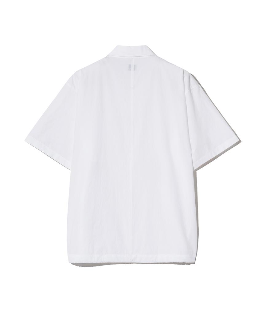 DIAMOND LAYLA [Cool Cotton] 3-Stitch Open Collar Cotton 1/2 Shirt S135 White