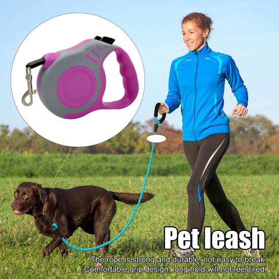 Выдвижной поводок для домашних животных с кнопкой тормоза, вытягивается до 10/16 футов, удобная конструкция, поводок для собак с удобной ручкой
