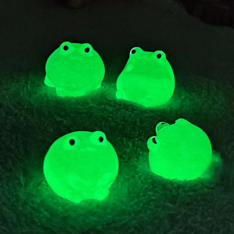 Микроландшафт Креативная Светящаяся Лягушка Автомобильная Смола DIY Ремесло Украшение Маленькие Украшения
