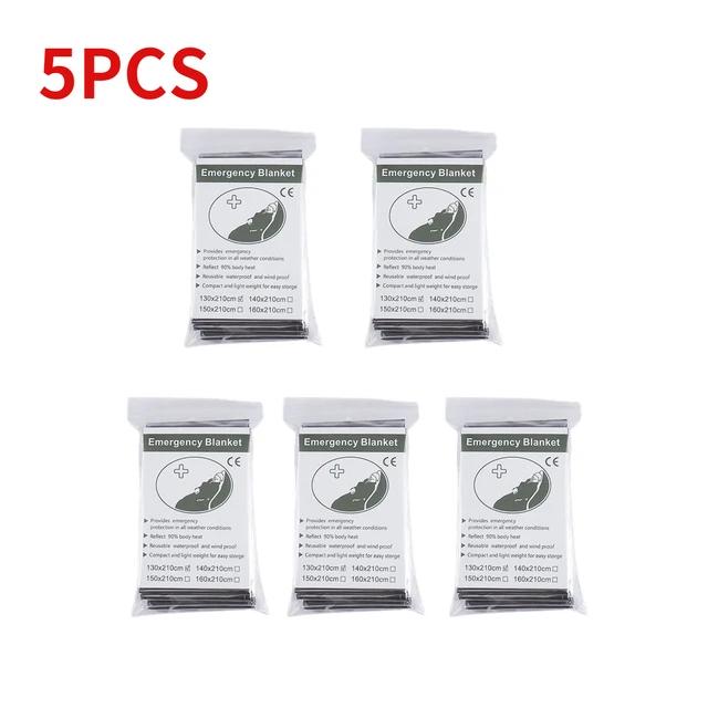 5-30 шт., одеяло для выживания в чрезвычайных ситуациях, аптечка первой помощи, водостойкая водонепроницаемая фольга, термоодеяло для кемпинга, военное одеяло, хит продаж