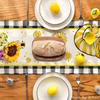 Artoid Mode Buffalo Plaid Sunflower Gnomes Bee Summer Table Runner, Seasonal Kitchen Dining Table Decoration for Home Party Decor 13x72 Inch