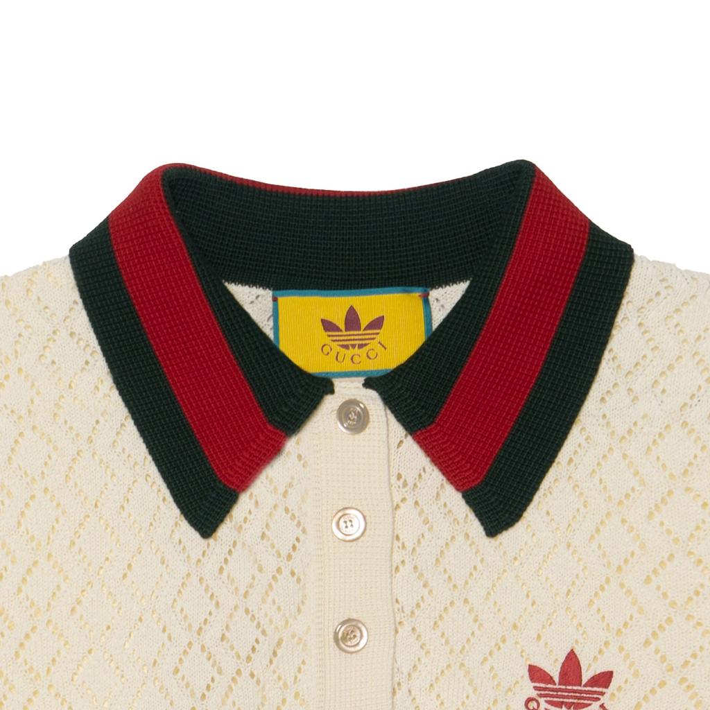 Gucci X Adidas Originals Поло SS22 Унисекс Белый 693832-XKCDM-9133