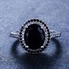 Кольца с черным ониксом для женщин, сексуальные модные крутые вечерние кольца