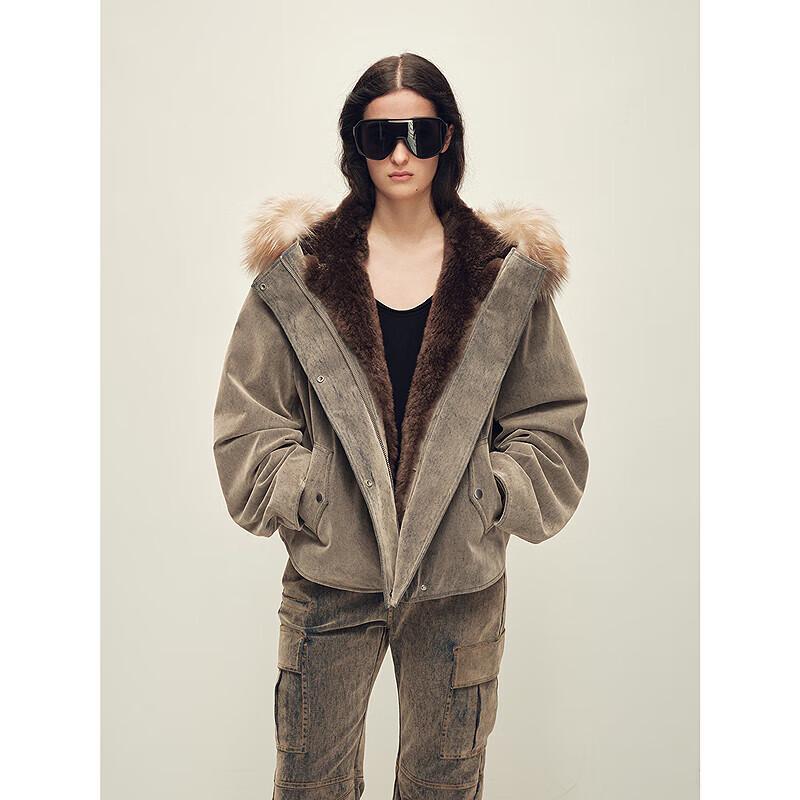 CHIC PARKA Removable Fox Fur Collar Down Parka