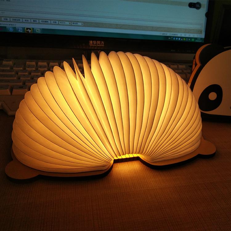 Рождественские креативные подарки деревянная книга свет лампа бумажная лампа для