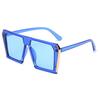 THREE HIPPOS Sun Glasses Women Plastic  UV 400 Custom Logo 2020 New Arrivals Big Oversize Shades Mirror Flat Top Square Sunglass