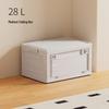 Portable Transparent Book Storage Box with Wheels and Dustproof Cover