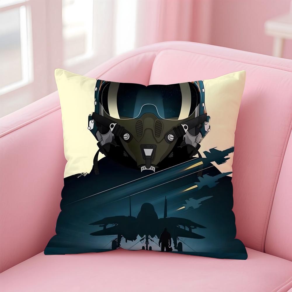 Fashion TTop Gun Mavericks Cushion Cover Pillow Case Soft Friendly Fabric Concealed Zipper
