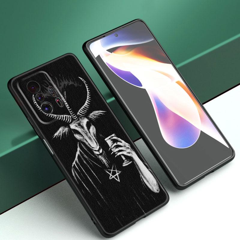 Демонический Сатанинский Страшный Череп Чехол для Телефона Для Xiaomi Mi A2 8 9 SE Note 10 10T 11 12 Lite 9T 11T 12S 12T Pro A3 6X 12X Черная Крышка
