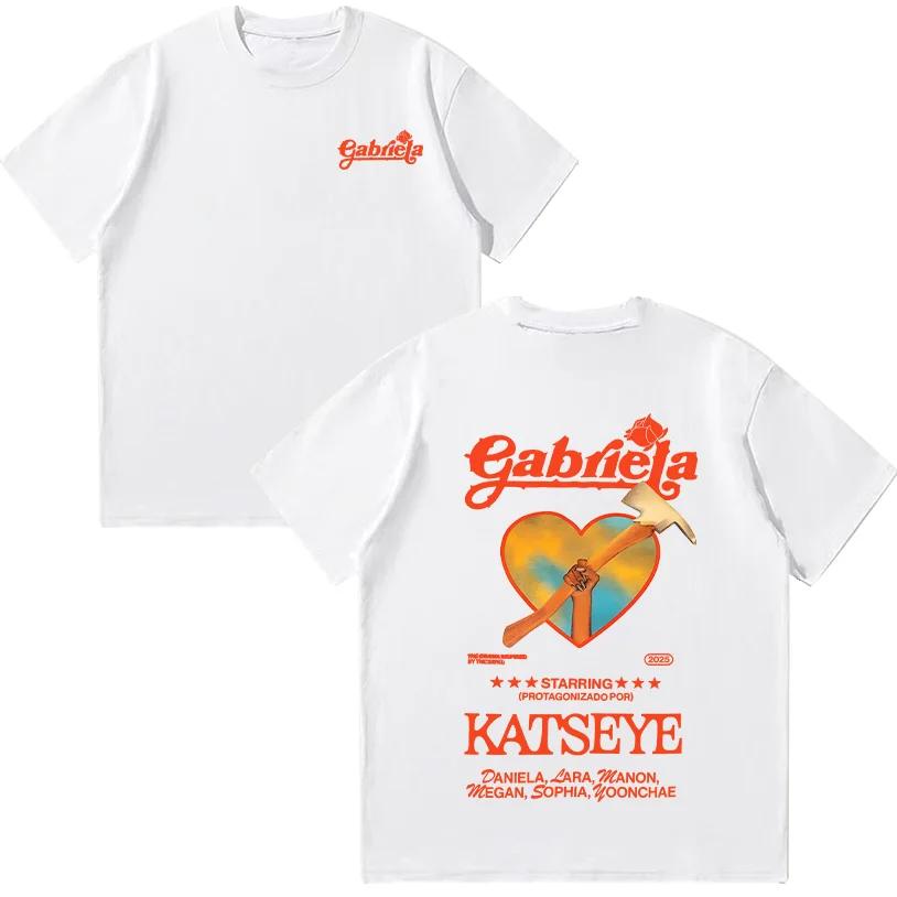 Hot Sale KATSEYE Grunge Graphic Print T-shirt Men Women Loose Casual High-street Y2K Hip Hop Harajuku Fashion Oversized Cotton Soft Top Summer New Tee
