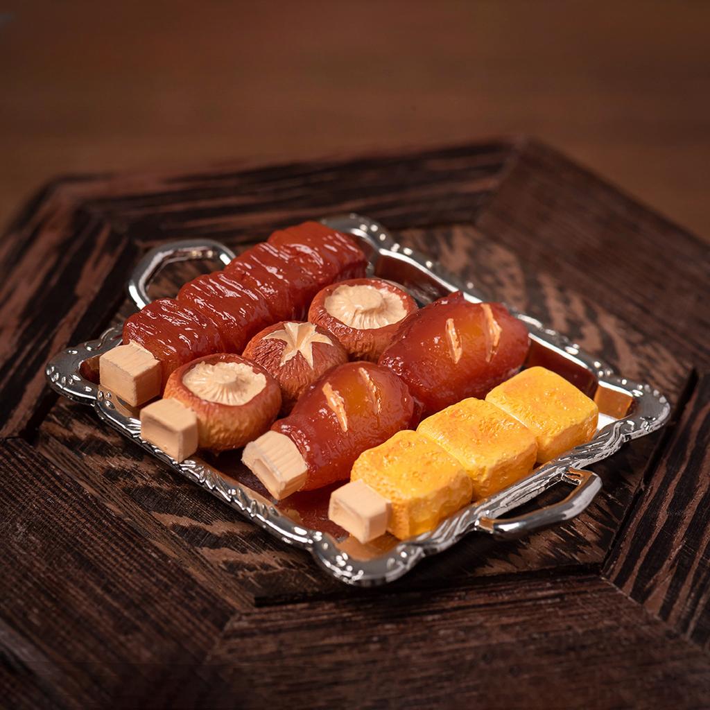 Micro Landscape Simulation Food Play Fried Skewers Barbecue Skewer Incense Diy Baby House Decoration Accessories Miniature Resin Ornaments