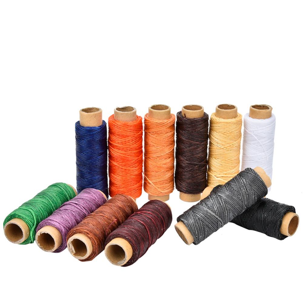 12pcs 150D Leather Sewing Thread 55 Yards Per Spool Hand Stitching Thread Bookbinding