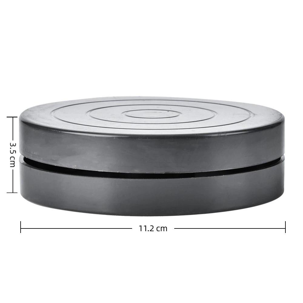 Plastic Clay Turntable 4.52×1.35 inches Black Pottery Turntable Double Side 7×1.35 inches Craft Turntable Clay Craft