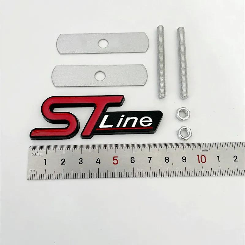 3D Metal Logo ST Line Badge Car Trunk Front Grill Emblem For Ford Focus MK4 PUMA Mondeo Kuga Fiesta ST Line Sticker Accessories