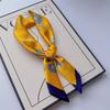 New Hundred Hundred Satin Letter Print Neckerchief 70×70 Silk Scarf Small Square Scarf High Sense of French Scarf