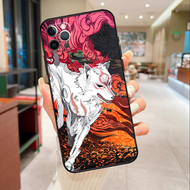 Чехол для телефона Волк Оками для iPhone 16 15 14 11 12 13 17 Pro Max mini 15 Plus 16e 17 Air Защитная крышка