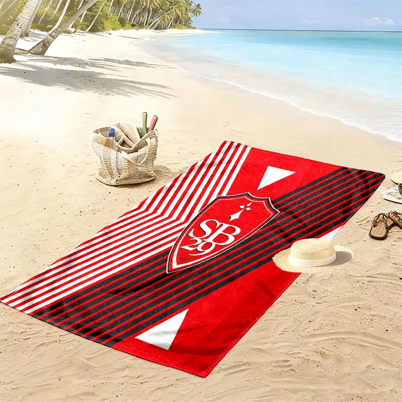Brest Soul Print Beach Towel, Large Soft Quick Dry Towel for Beach Camping Swimming
