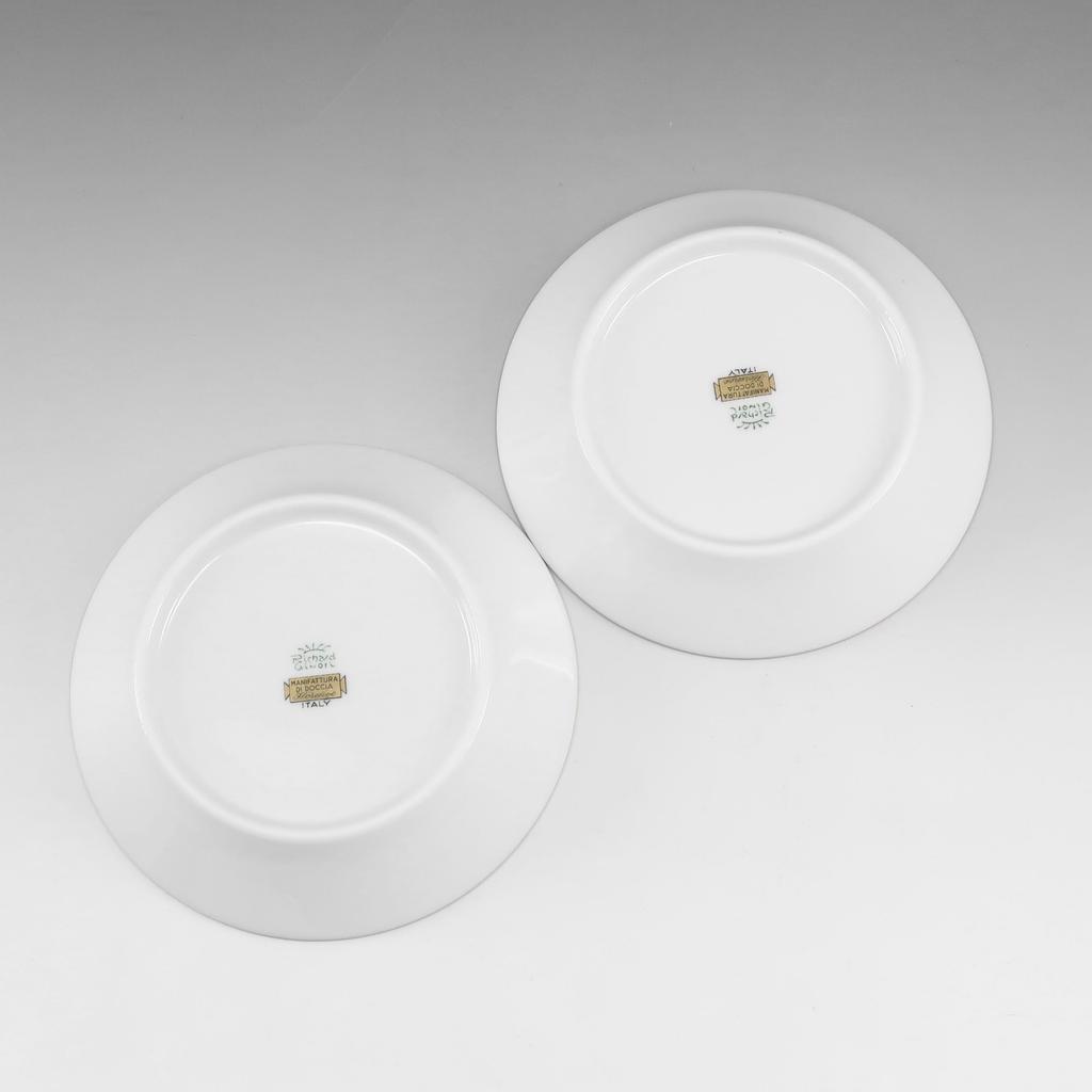 Richard Ginori Medici ring Tableware Cup & saucer & plate x2 Porcelain _ Used
