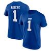 Malik Nabers #1 New York Giants Player NFL T-Shirt Blue