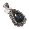 Labradorite Gemstone Handmade 925 Sterling Silver Jewelry Pendant 2.56" p0Q42
