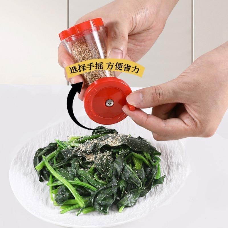Sesame-Seed Grinder,75ml Sesame-Seed Dispenser,Multifunctional Kitchen Seed-Grinding Tool,Manual Sesames Mill For Kitchen