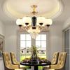 Пылезащитная лампа в европейском стиле для гостиной, хрустальная лампа, простая и атмосферная бытовая двухуровневая люстра для ресторана
