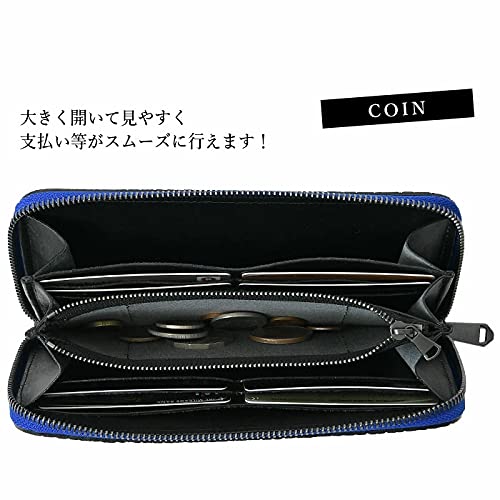 Сделано в Японии, длинный кошелек из кожи бегемота с круглой молнией для мужчин [Zoo] ZLW-103 (зеленый)