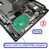 Xiwai NGFF NVMe 22x42 мм на 22x80 мм Папа-Мама Расширение SSD Совместим с Game Boy Адаптер PCI-E 4.0 M-Key, Go,