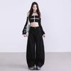 2025 Осень Женские Брюки с Высокой Посадкой Ретро Широкие Штанины Стройнящие Повседневные