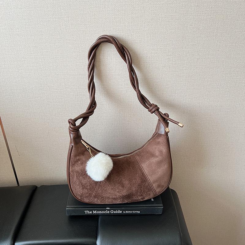 Модная сумка-пельмень для ручной носки женская 2025 осень и зима корейская ins простая универсальная сумка через плечо нишевый тренд сумка-мессенджер