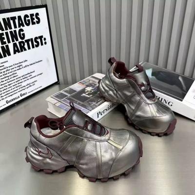 Осень новая кожа натуральная кожа маффин толстая подошва внутренняя высота увеличение повседневная универсальная женская обувь спортивная обувь женщины