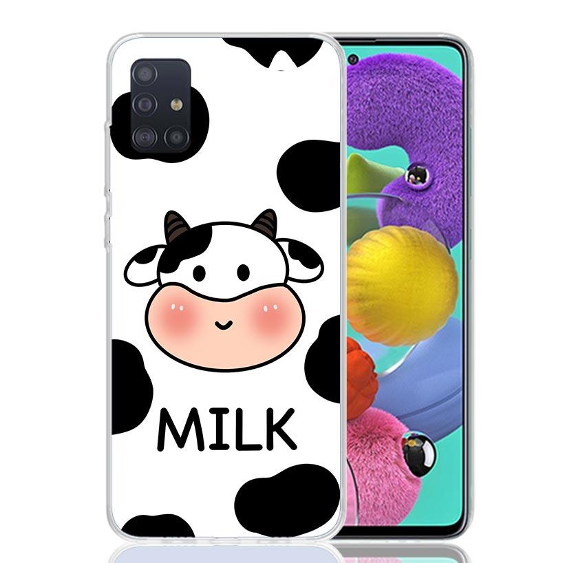 Dairy Cattle Cow Speckle Cute Phone Case For Samsung Galaxy A52 A42 A32 A22 A12 A51 A50S A40 A30S A20E A10S A41 A31 A21S A11 A72